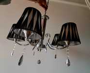 Lampa glamour z koralikami