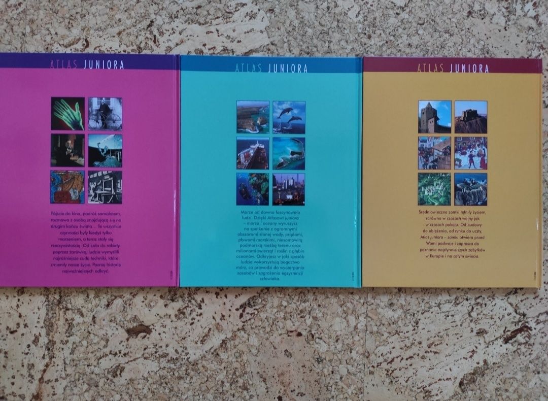Atlas juniora zestaw 3 książek