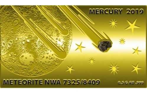 100 Francs Kongo ZŁOTA MONETA meteoryt z Merkurego