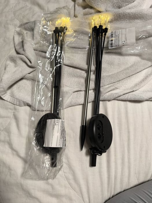2pc 8/10led solar jardim firefly luz ao ar livre à prova dwaterproof á