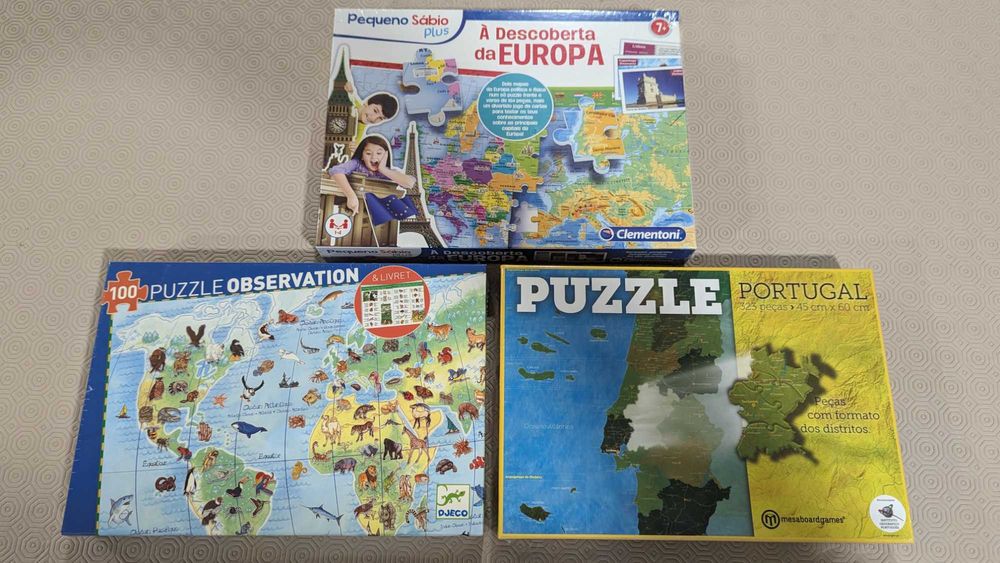 Vários jogos (tabuleiro, ciências e puzzles)