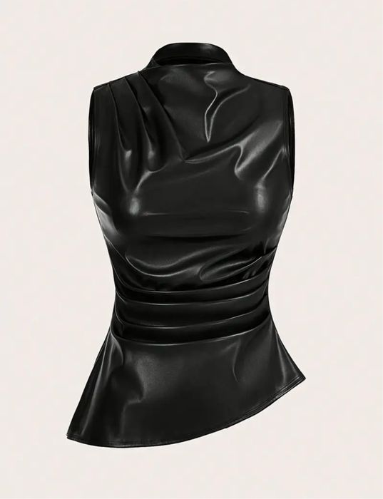 Шкіряний топ S розмір