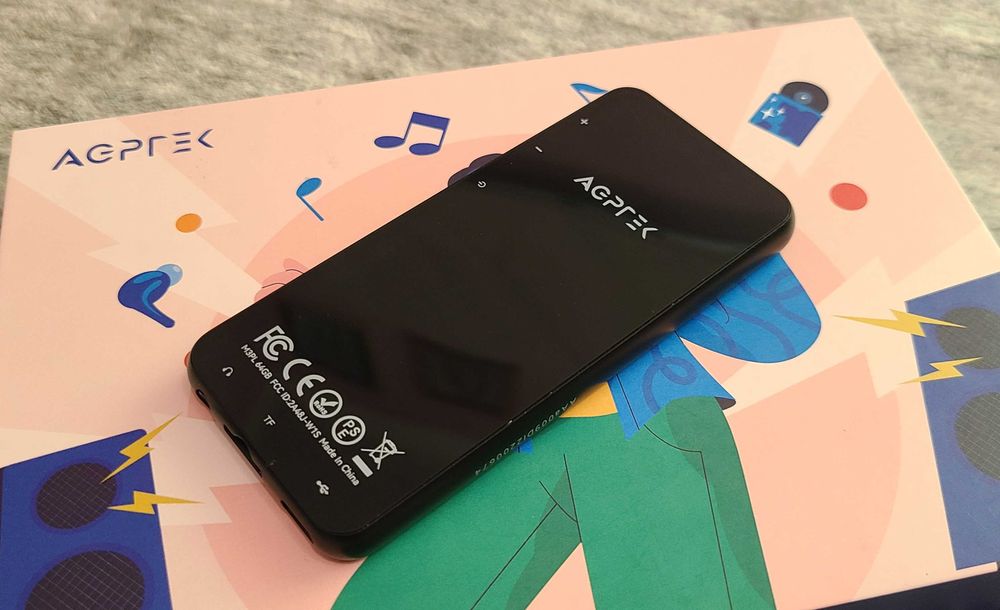 Mp3-плеєр Agptek 64gb з bluetooth 5.3, динаміком, fm-радіо. новий