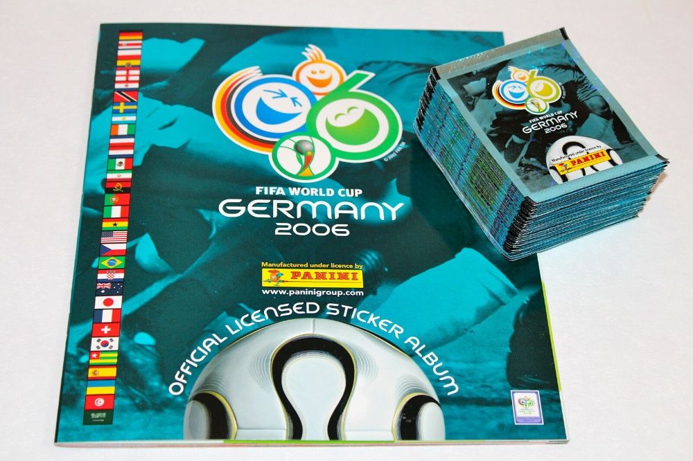 Mundial 2006 da Panini – Caixa selada com 100 saquetas + Caderneta