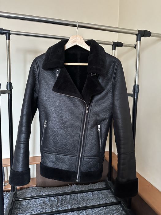 Дубленка женская авиатор зимняя