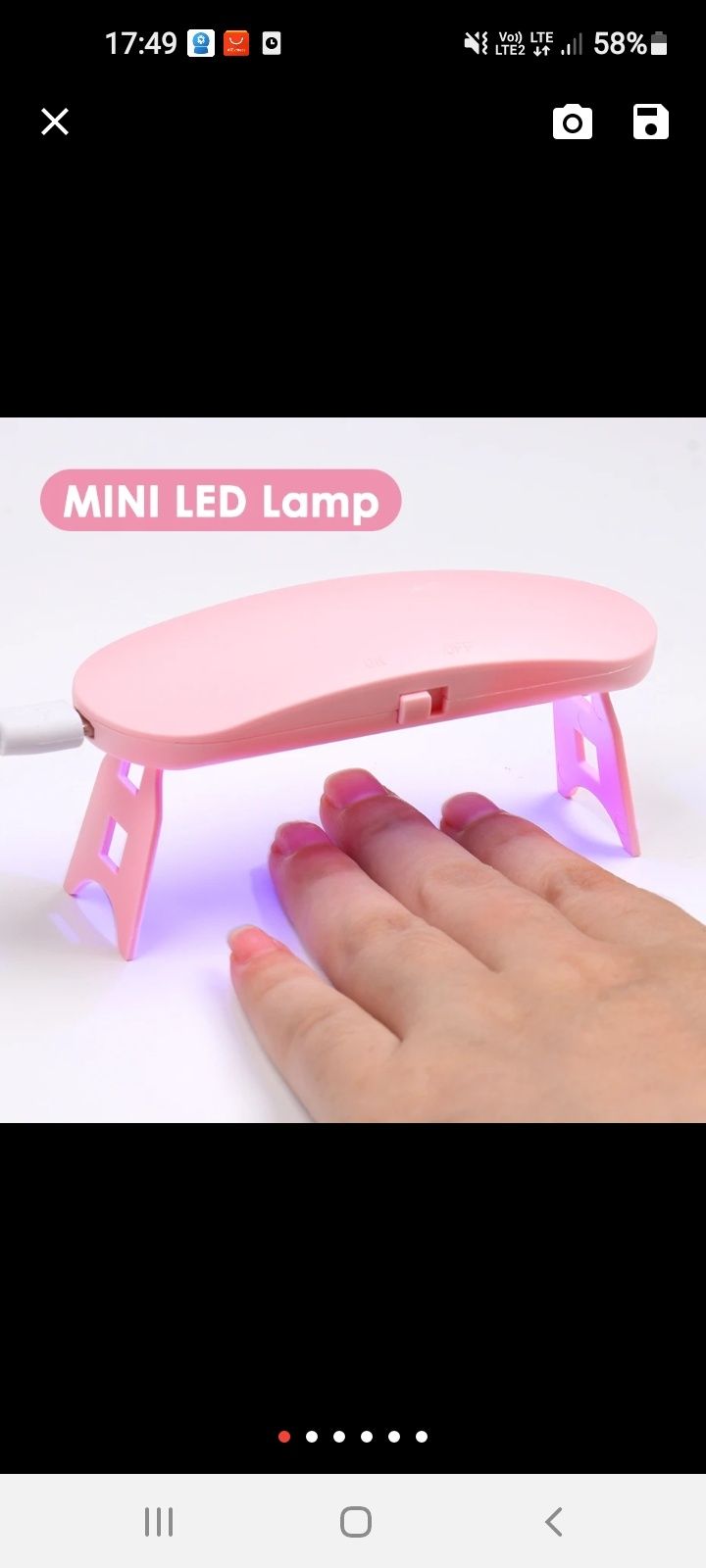 Mini lampa do paznokci