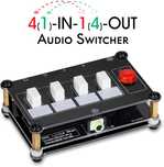 Little Bear Pasywny 4-drożny przełącznik audio 3,5 mm Mini Stereo AUX