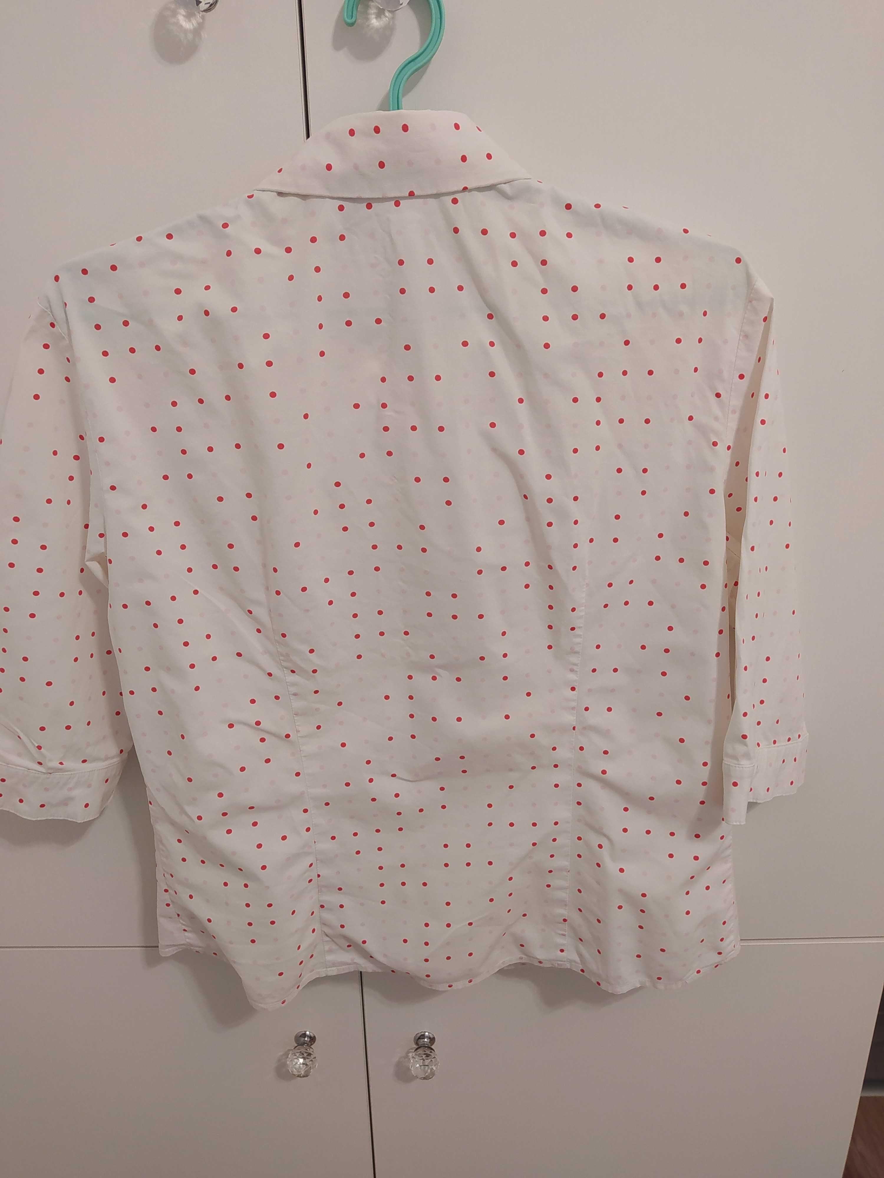 Esprit elegancka koszula damska w kropki 34/36