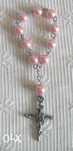 Dezena em rosa com crucifixo com rosa