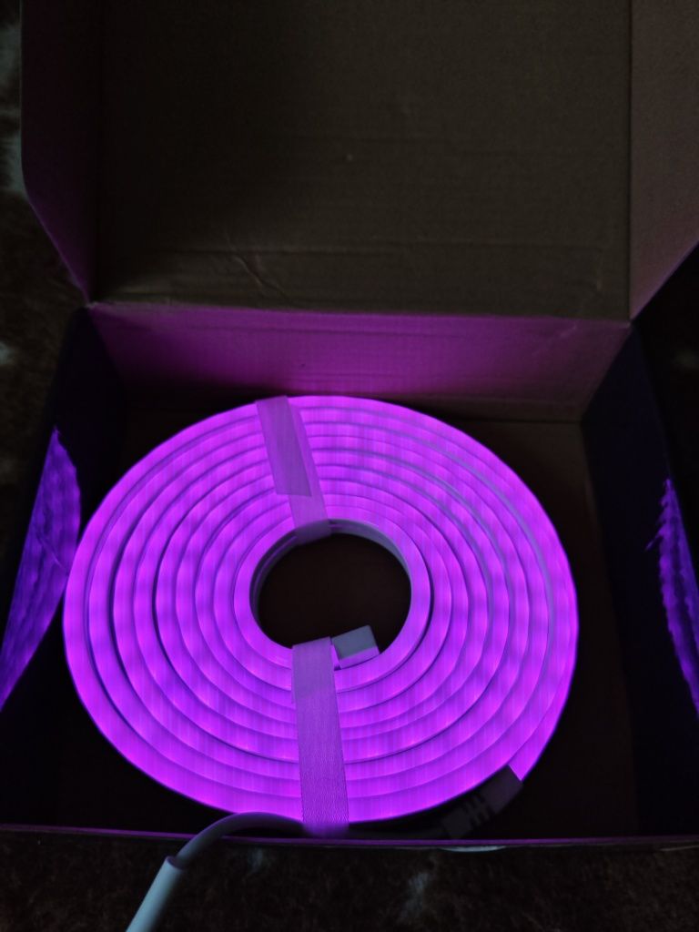 Taśma Neon LED RGBIC Zestaw 3 Metry Neon Świetlny Wąż Światlo Ledy RGB