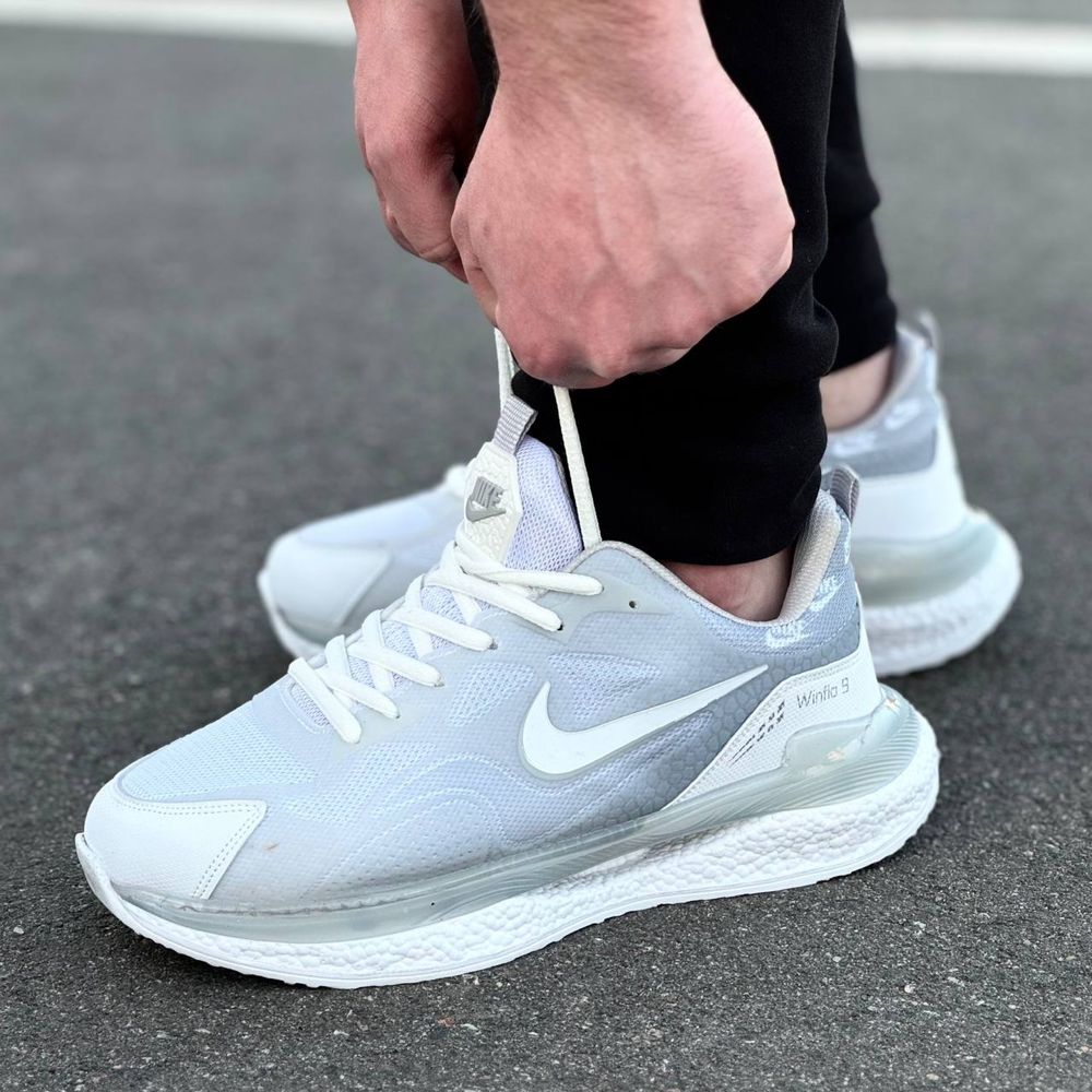 Чоловічі Кросівки Найк  Nike white grey sports 40-44 рм.