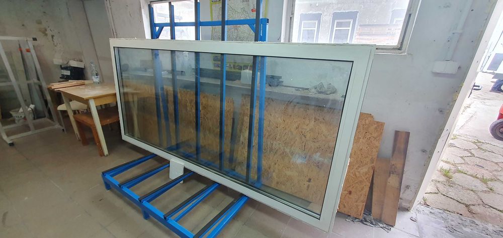 NOWE okno ALUMINIOWE 132 x 162 kolor antracyt 7016 Cortizo i 125 x 265