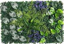 Painel Jardim Vertical de Parede com Plantas Artificiais de 60 x 40 cm
