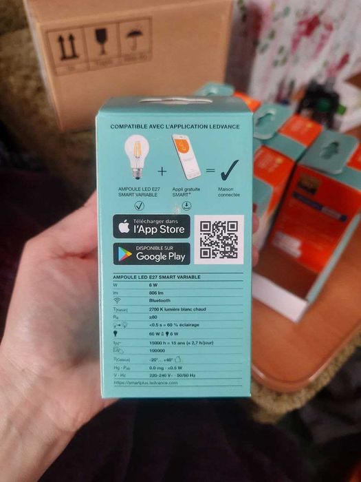 Лампочки Ledvance. Smart + Bluetooth управління. Упаковка 6шт.