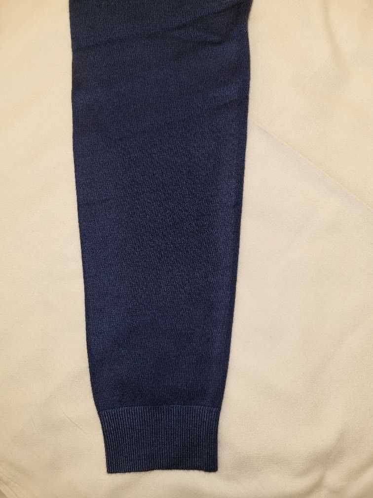 Sweter męski marki Montego, Peek & Cloppenburg ciemnoniebieski w serek