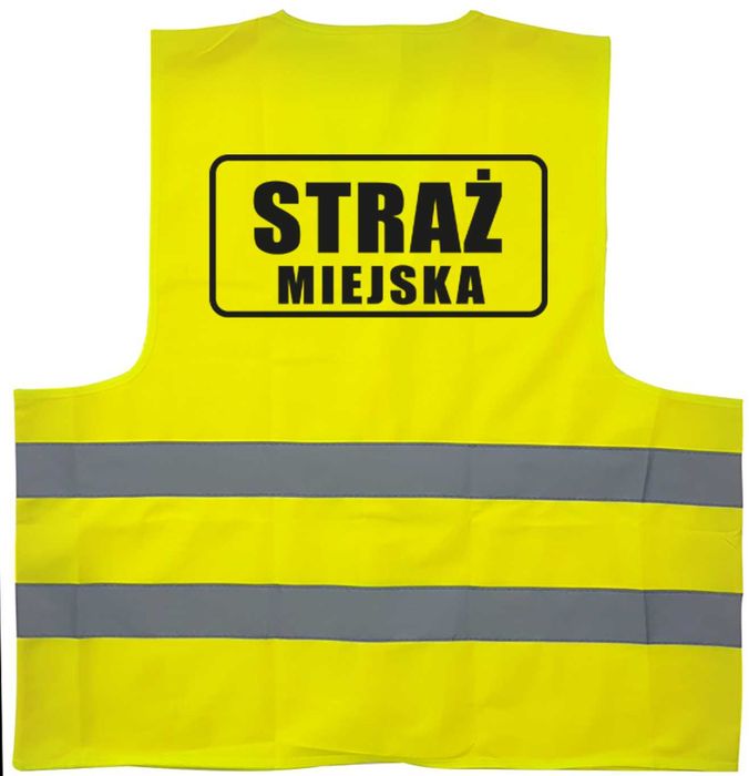 kamizelka odblaskowa, kamizelka z nadrukiem straż miejska