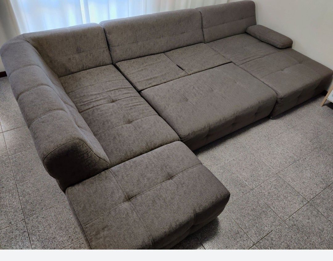 Sofa cama Boogie com Chaise Long em U