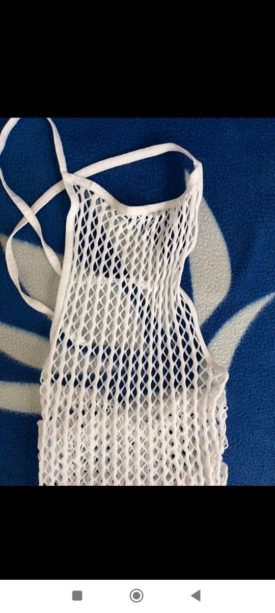 Sukienka narzutka plażowa na strój kąpielowy bikini