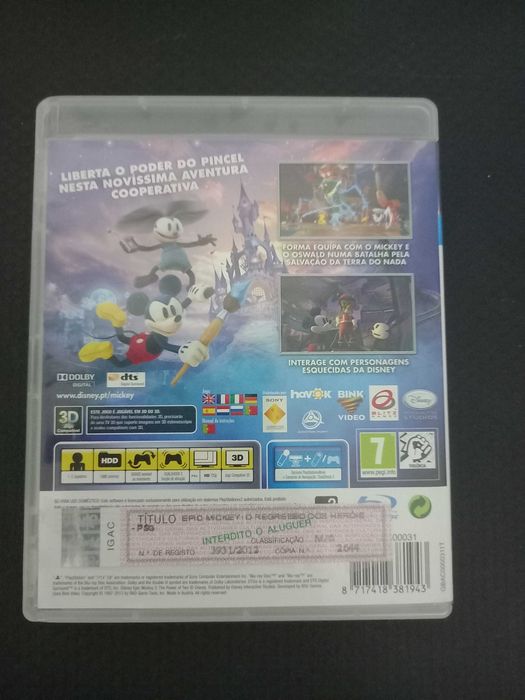 Disney Epic Mickey - O Regresso Dos Hero Playstation3 PS3