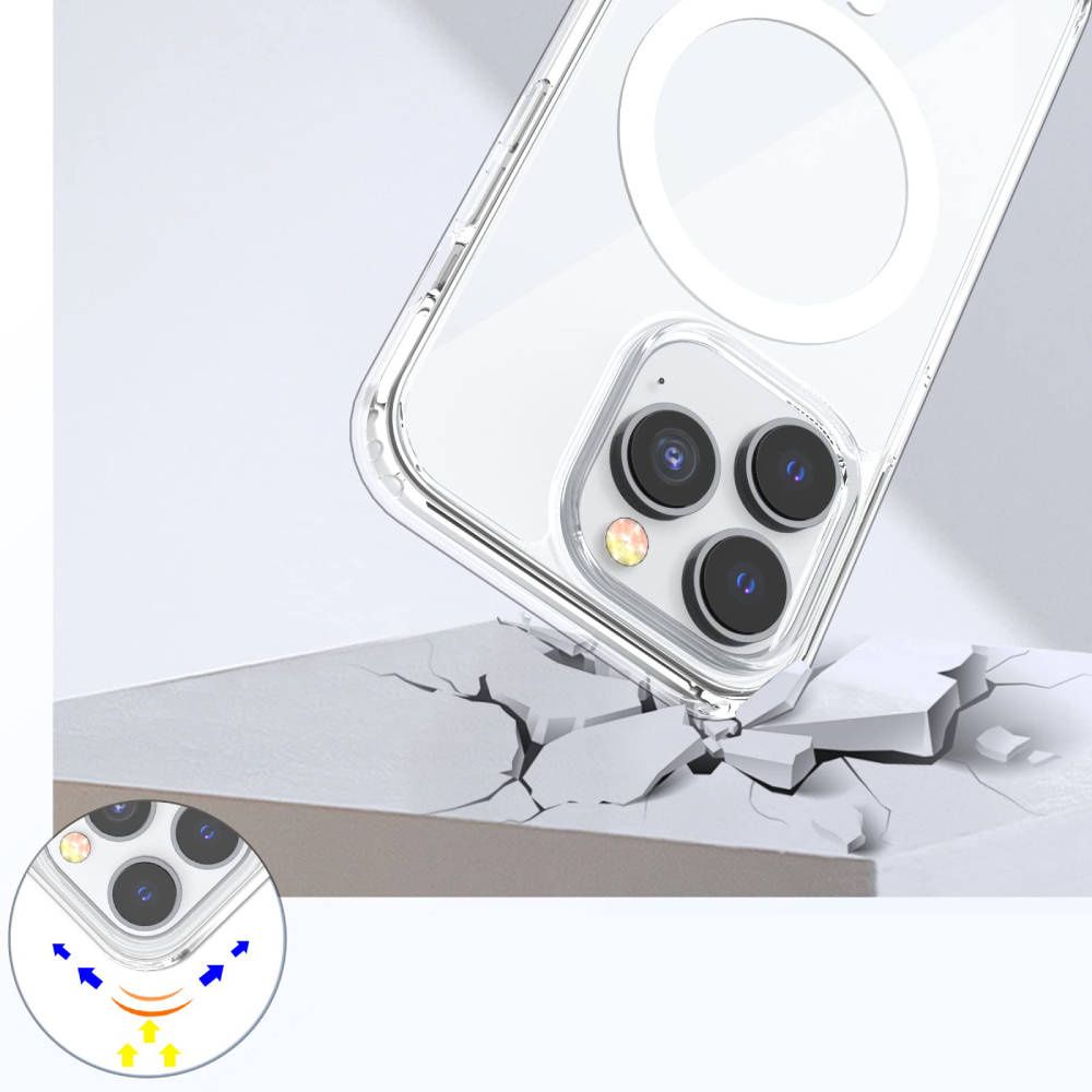 Etui do iPhone 15 Plus MagSafe Hybrydowe przezroczyste