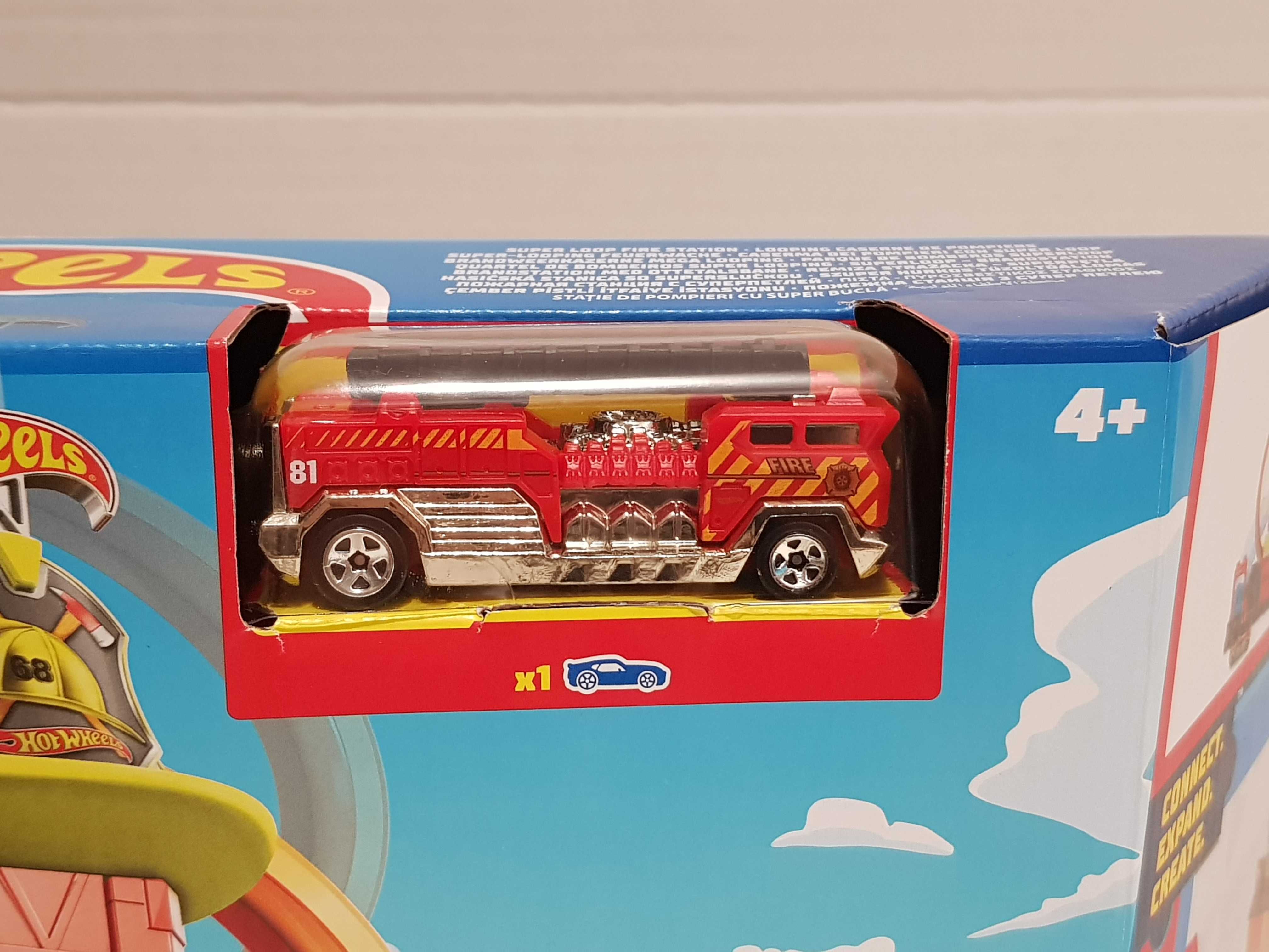 Tor HOT WHEELS City remiza strazacka auta garaz pętla HKX 41