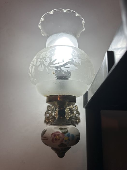 2 candeeiros/aplique/iluminação de parede vintage 14x18x28cm