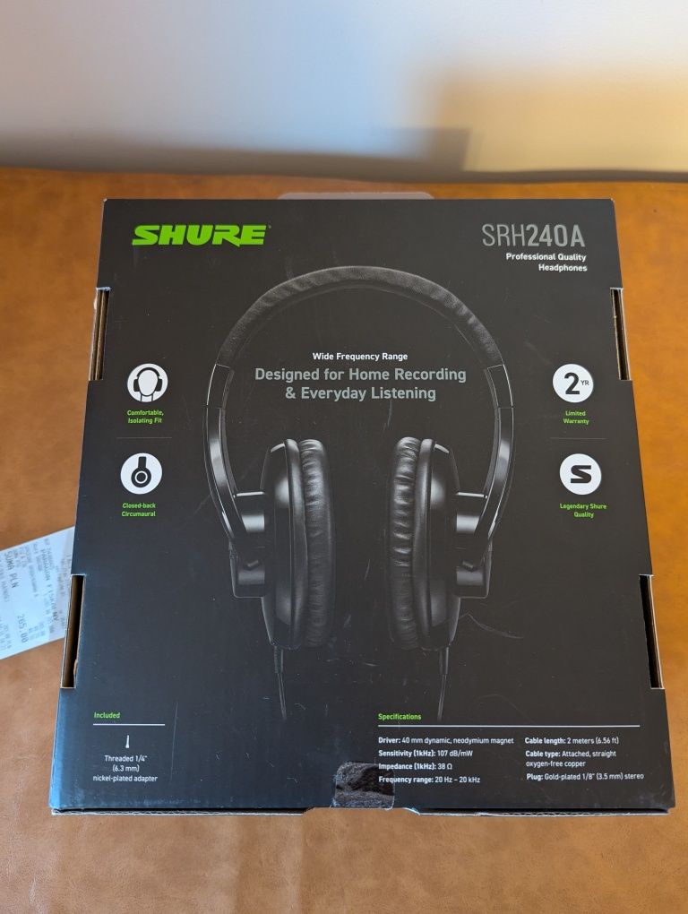 Okazja! Nowe Słuchawki Shure SRH240A