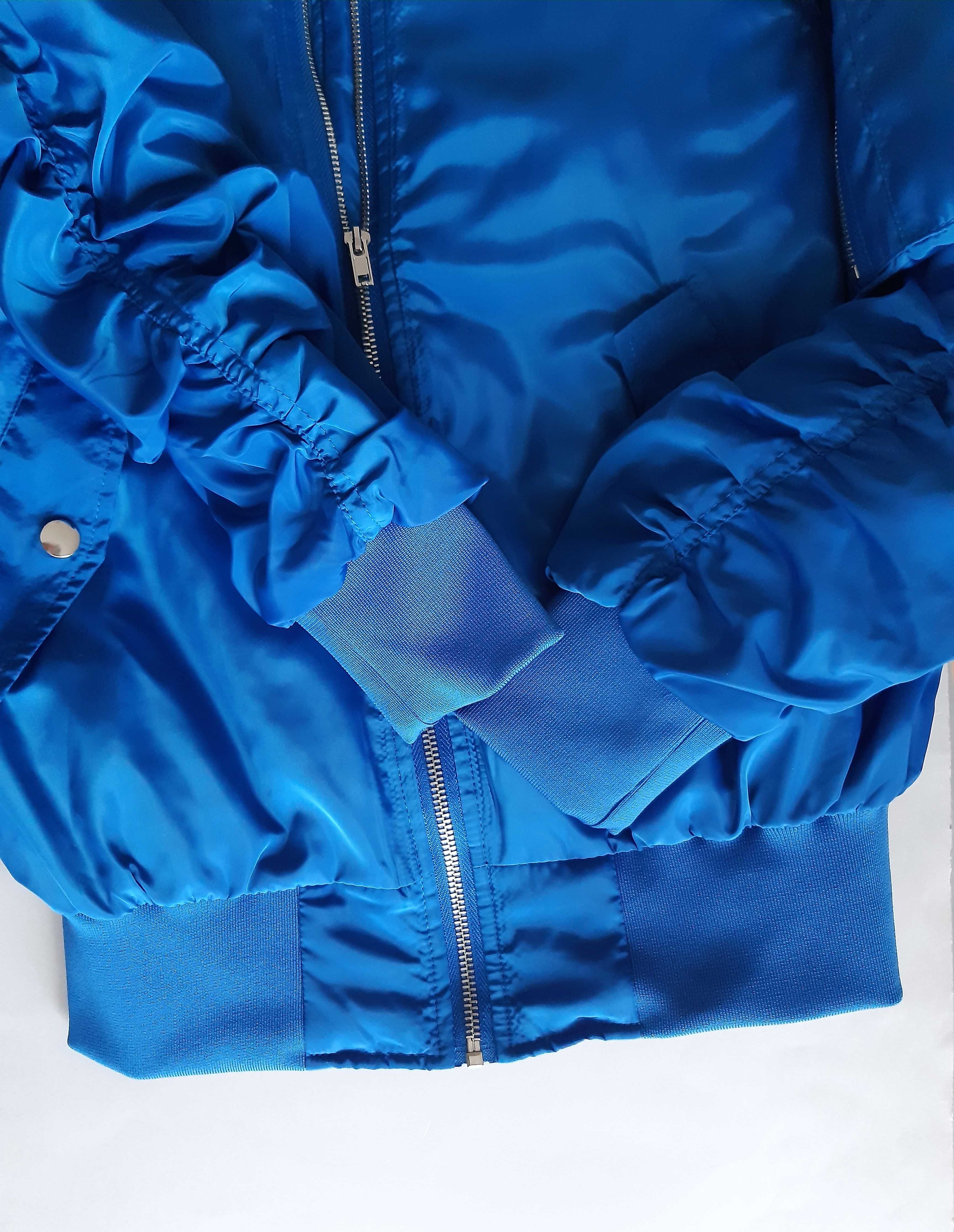 NLY Trend Kurtka Damska Niebieska Przejściowa Bomber Jacket XXS/ XS