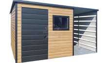Domek ogrodowy 2x2m wiata drzwi okno winchester spad w tył ID669