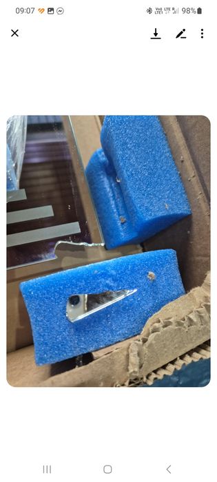 Lustro led z zegarem plus temperatura