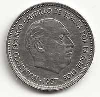 50 Pesetas de 1957*67, Francisco Franco, Espanha