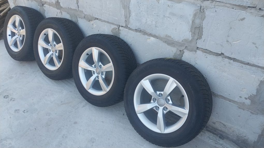 Original диски с резиной R16 5/112 Audi a6 c6 Skoda Volkswagen