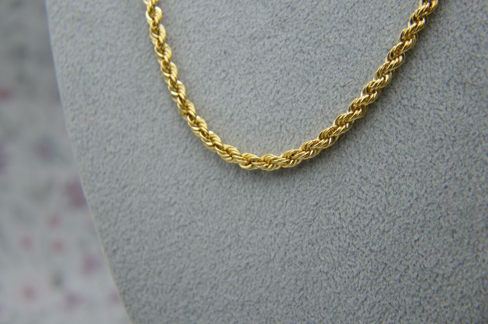 Nowy złoty łańcuszek Kordel 55cm 3mm zakręcony splot 6.76g