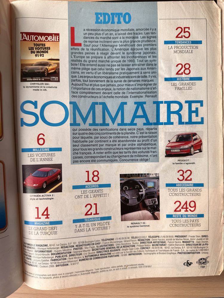 Revista Hors-Serie L’Automobile 91-92