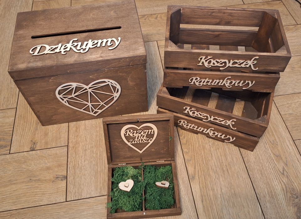 Koszyczki ratunkowe, Skrzynka na koperty, pudełko na obrączki