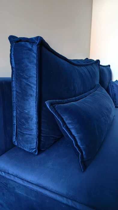 Sofa/kanapa rozkładana granatowa