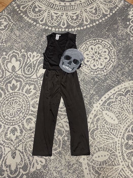 Костюм черный зомбі хеловін скелет 8-10р