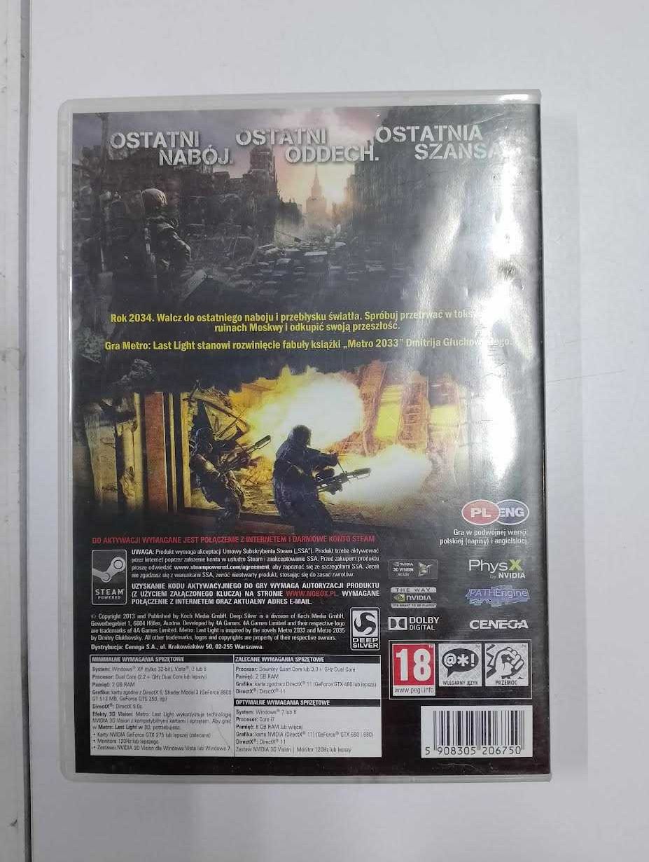 Gra PC - Metro: Last Light - po polsku