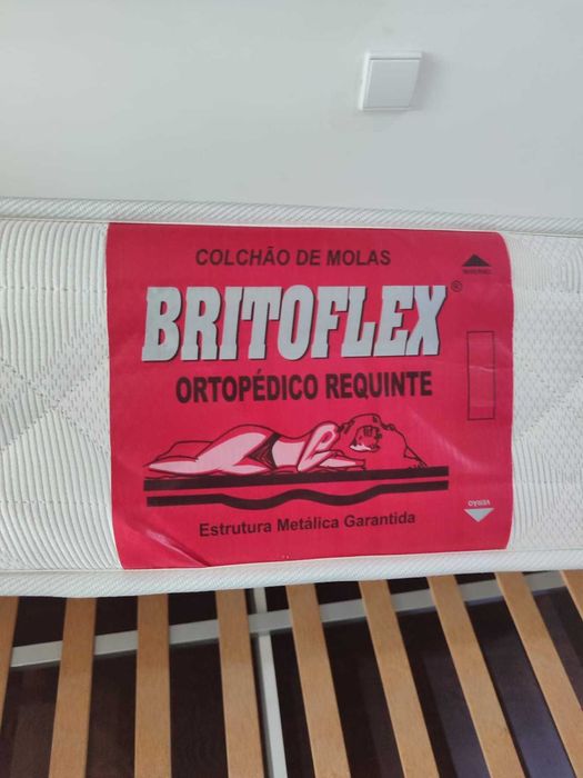 Cama c/estrado 200cmx90cm I Colchão ortopédico incluído