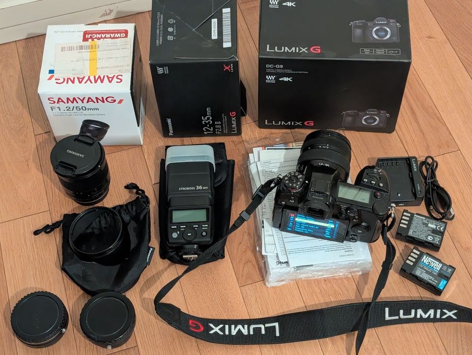 Lumix G9 12-35 ii f2,8 / 50mm f1,2 Panasonic Lampa i gratisy