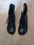 Czarne skórzane buty