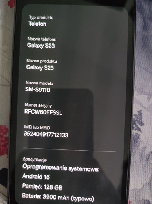 Samsung s23 czarny