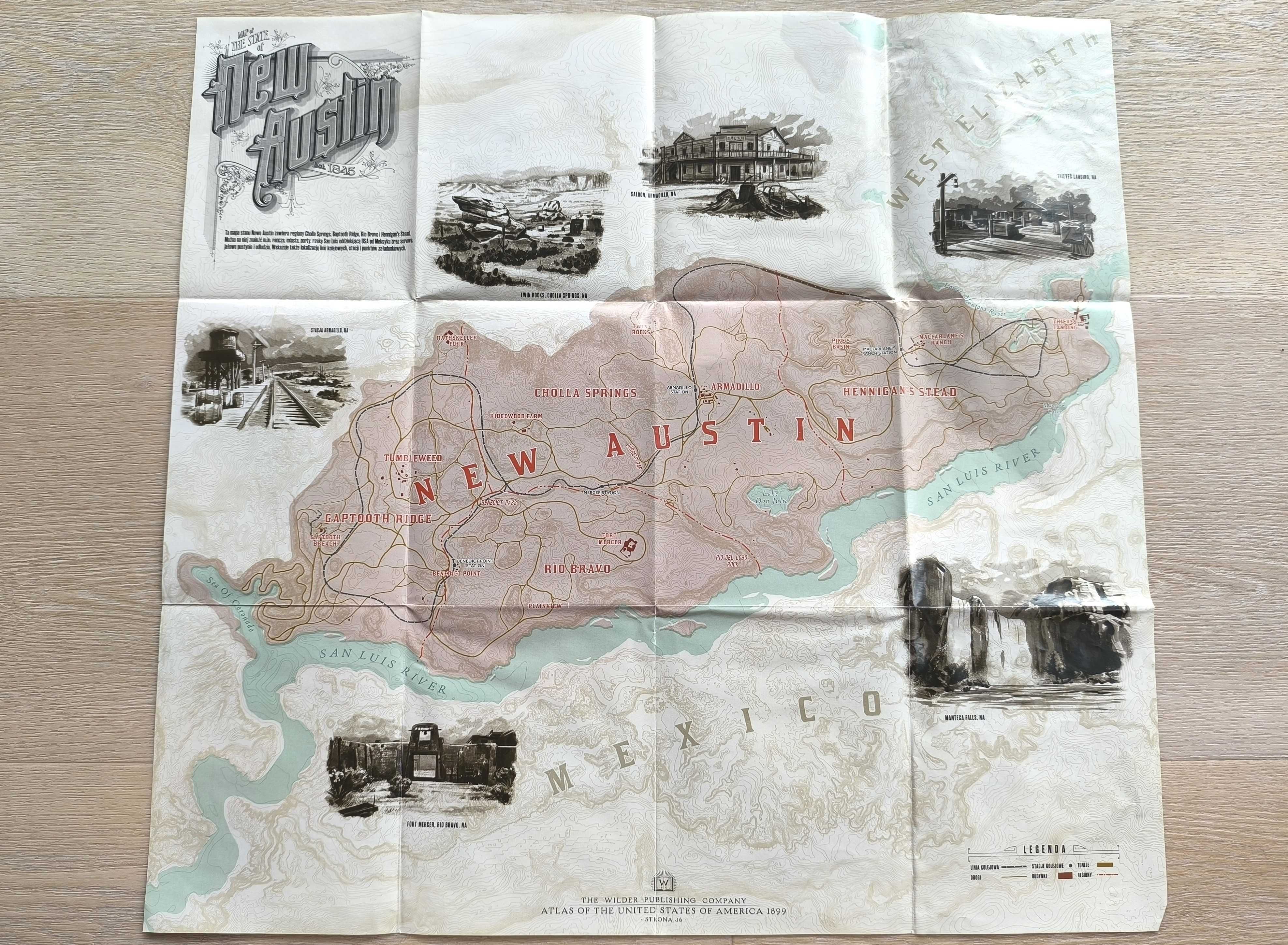 Red Dead Redemption II - KOLEKCJONERSKA MAPA New Hanover + New Austin