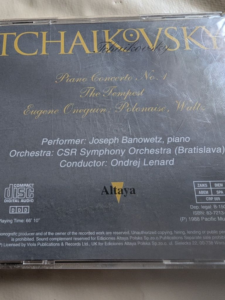 Plyta CD, muzyka romantyczna, czajkowski, Tchaikovsky