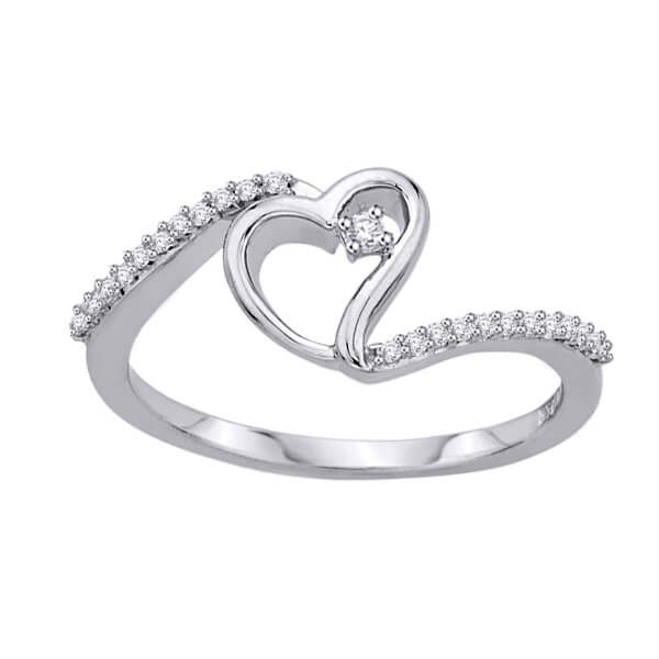 Złoty pierścionek Staviori z diamentem