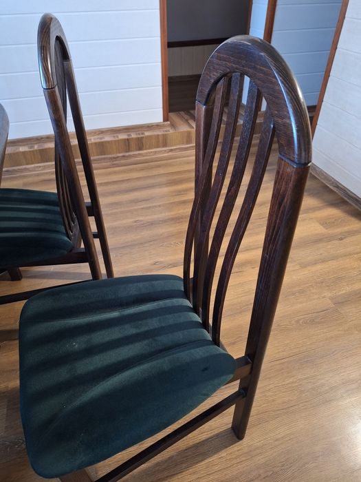 Stół rozkładany + 6 krzeseł, komplet jadalnia/salon
