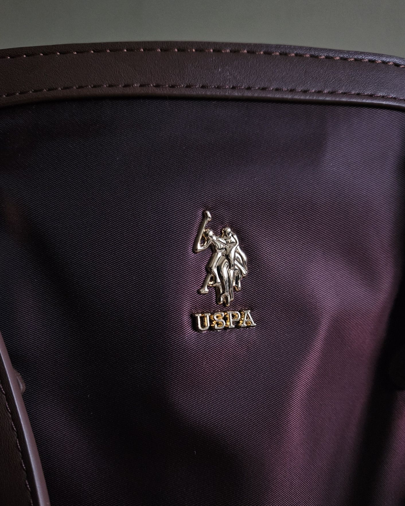 Nowa torebka torba u.s. polo assn A4 bordowa wiśniowa