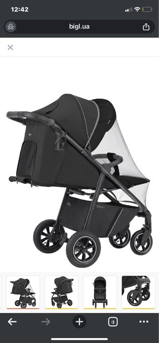 Прогулянкова коляска Carrello Bravo Air CRL-5512 Pure Black Чорна