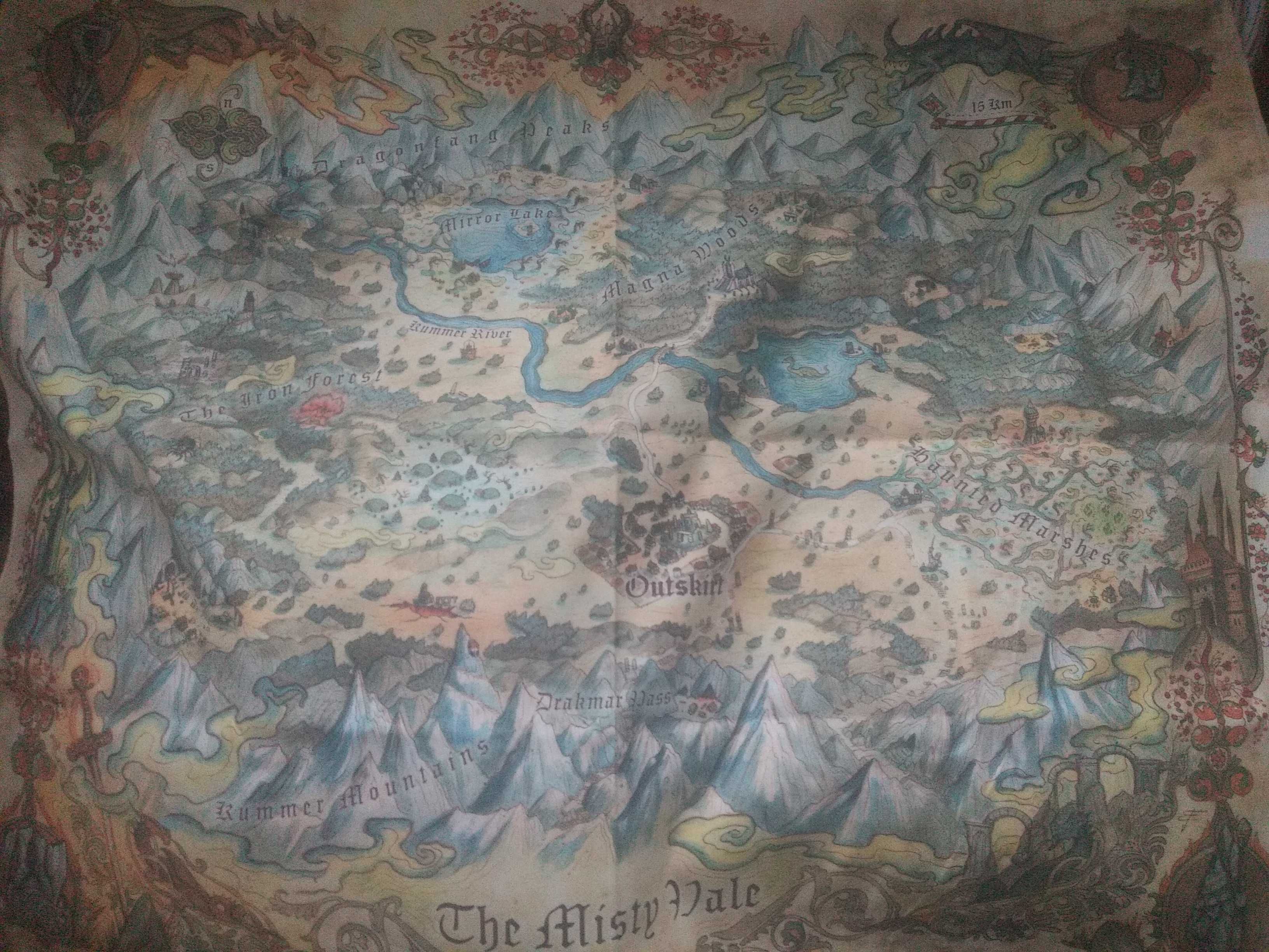 Dragonbane płócienna mapa