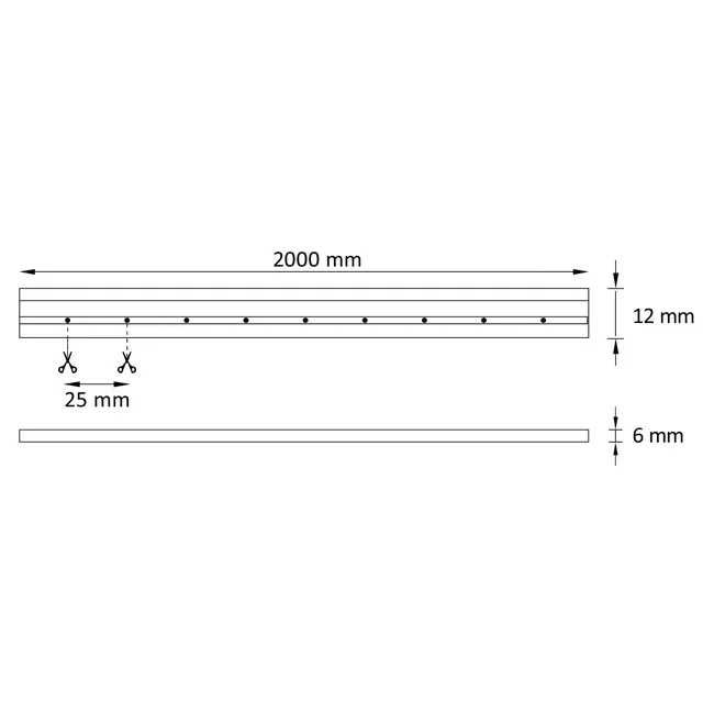 Neon LED IP65 2 m 5m zielony Polux